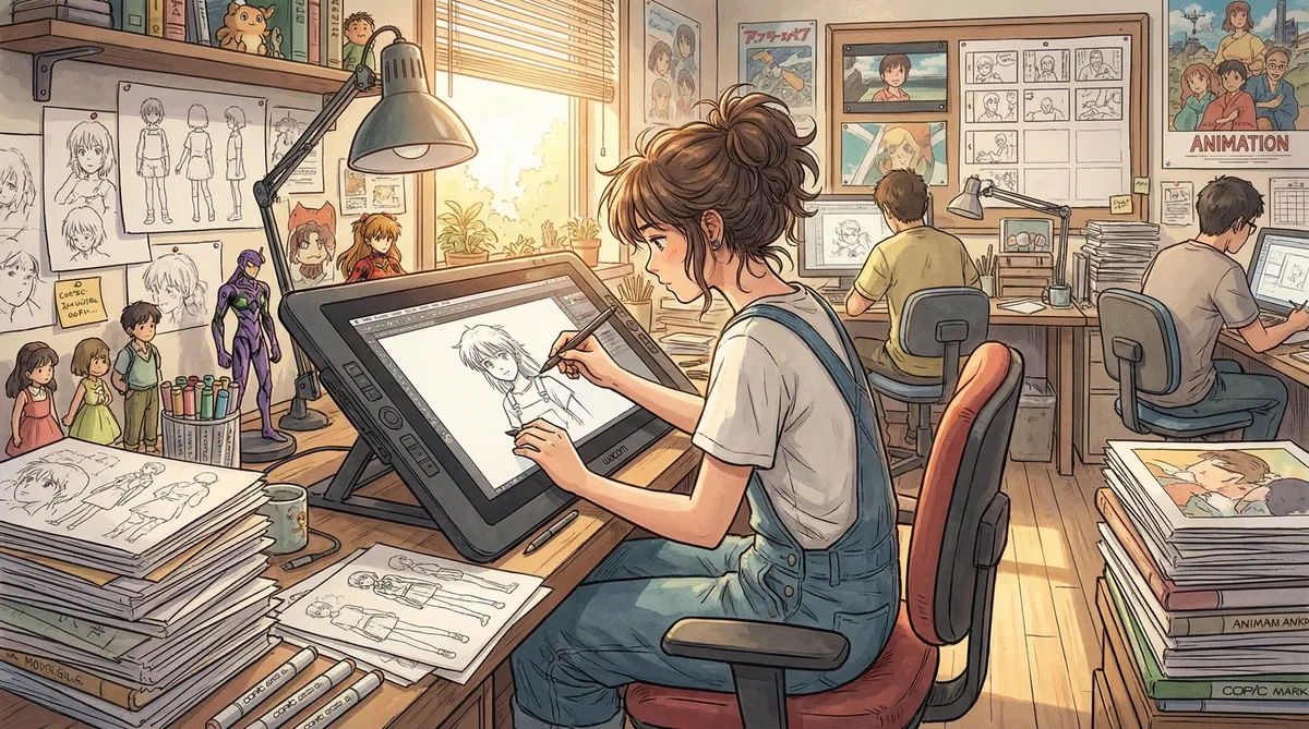 《画笔与梦想》动漫作品封面——3d同人治愈作品